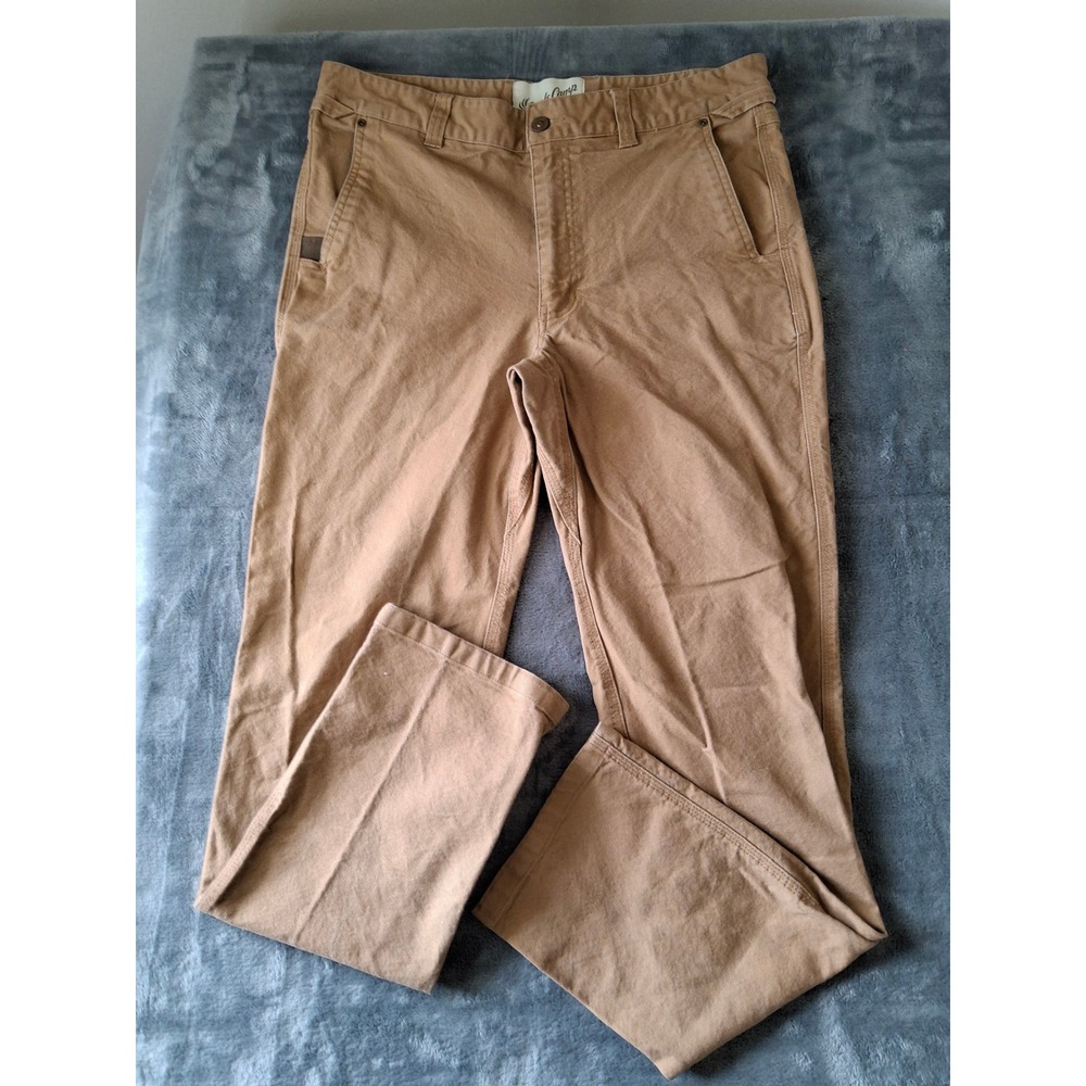 Duck Camp Drifter Pants Mens 34T Khaki Tan Stretch Canvas Outdoor Utility
